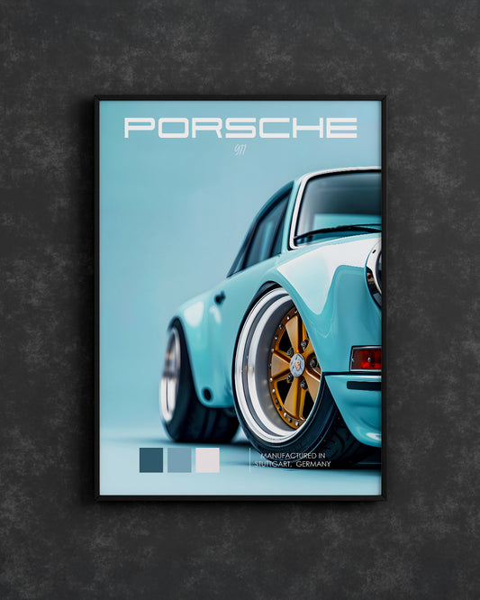 Minimalist Blue Porsche Edition 3