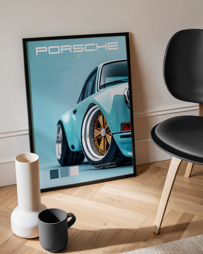 Minimalist Blue Porsche Edition 3