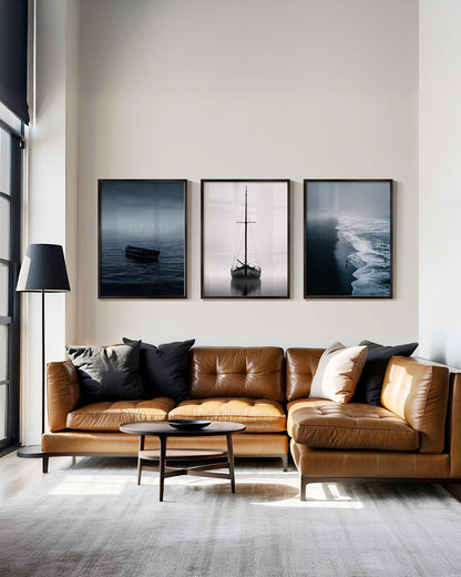 SET OF 3 - Coastal Blue - Minimalist
